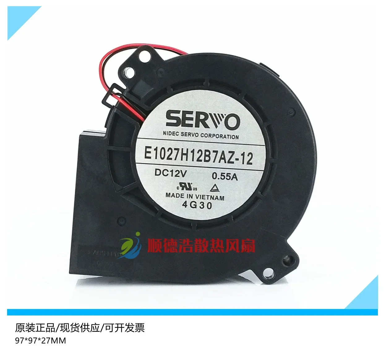 

Ltsf For SERVO E1027H12B7AZ-12 DC 12V 0.55A 97x97x27mm 2-Wire Server Cooling Fan 9cm