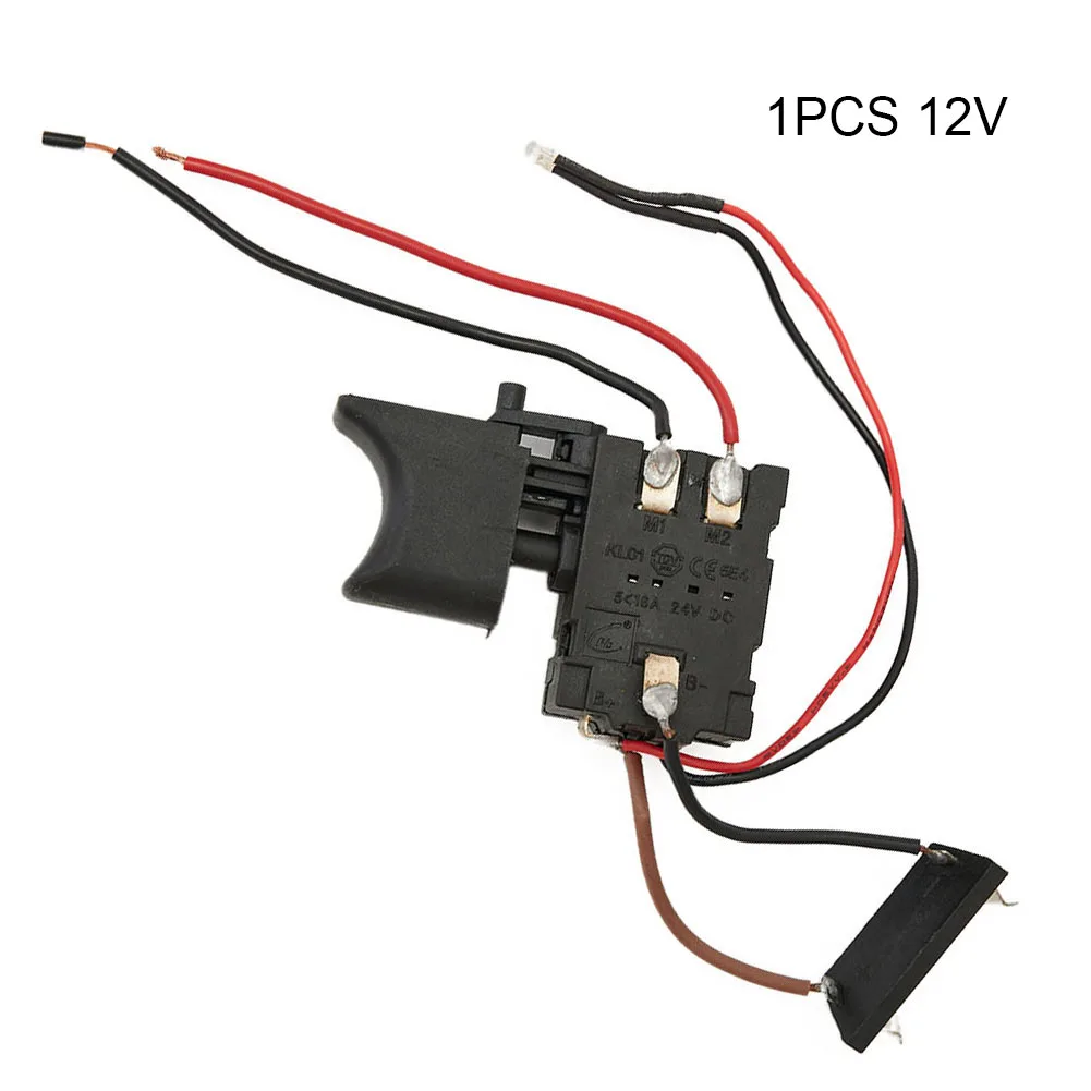 12V Drill Switch Replacement Part for Cordless Electric Drills Designed to Fit Standard Drill Trigger Assembly