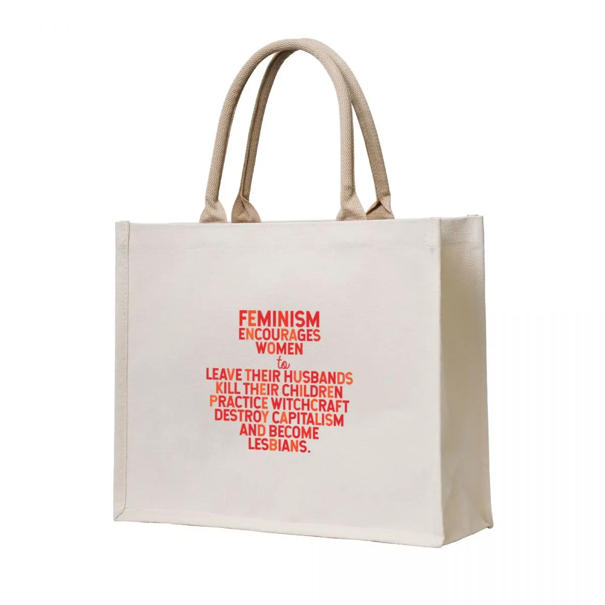 

Feminism Encourages Women Tote Bag Women's beach bags shopping cart bags Cloth bags woman 2025