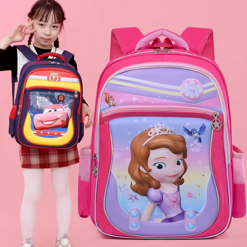 Disney mochilas escolares para meninos e meninas, Frozen, Elsa, Anna, Spider Man, mochila ortopédica no ombro, presentes para estudante primário, novos