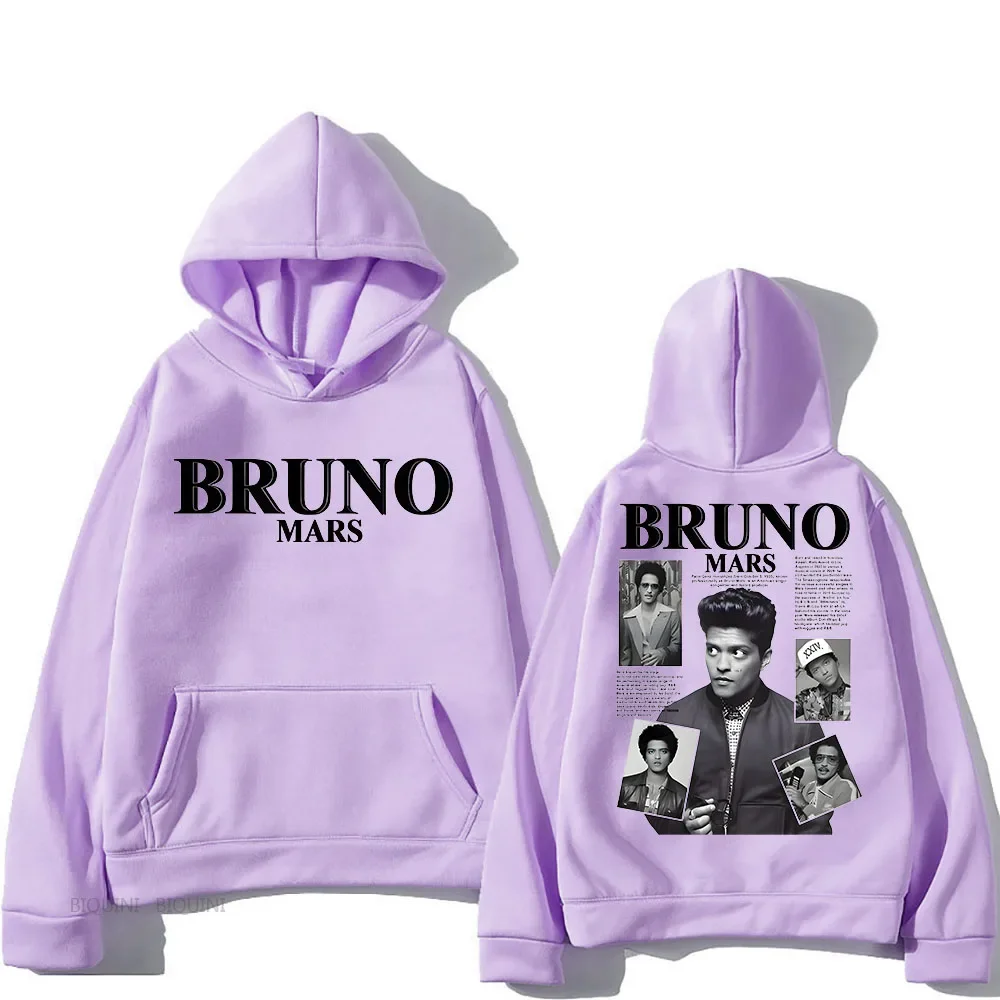 Bruno Mars Hooded Streetwear Women Goth Y2k Clothes Fleece Sweatshirt for Autumn/Winter Hip Hop Clothing Sudaderas Retro Hoody