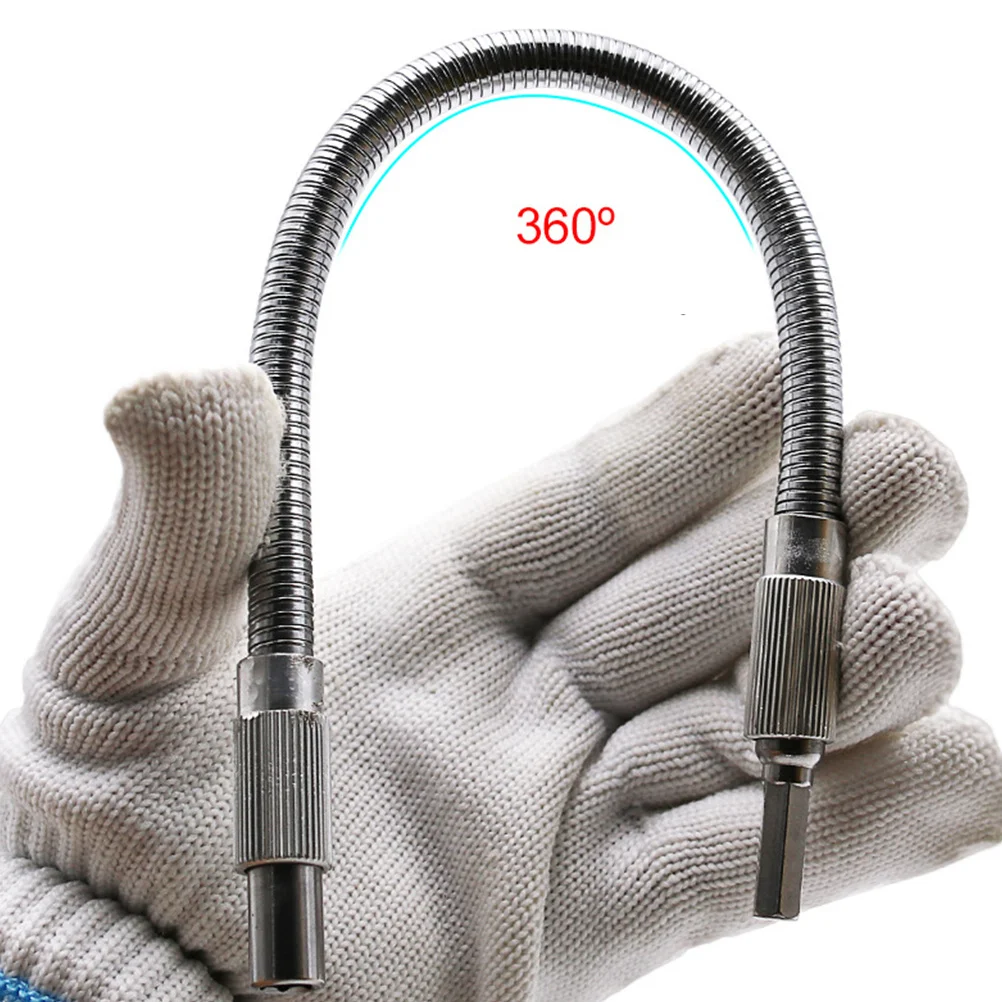 2 stuks 20 cm metalen flexibele as voor boorverlenging schroevendraaieradapter duurzaam gereedschap compatibel met elektrische boor