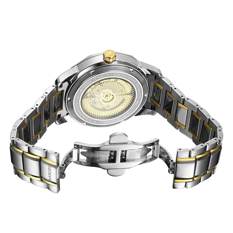MIGE Original MIYOTA Women's Watches Mechanical Automatic Watch Waterproof Luxury Luminous Skeleton Wristwatch Stainless Steel