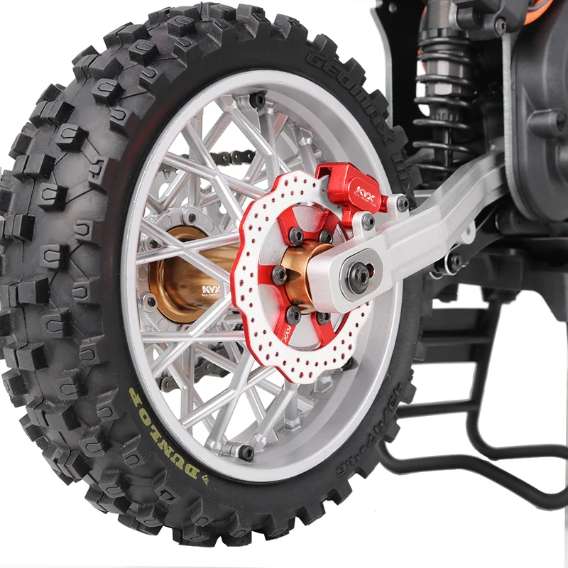KYX Racing CNC Aluminum Rear Brake Rotor Upgrades Parts Accessories for 1/4 RC Motorcycle Losi Promoto-MX