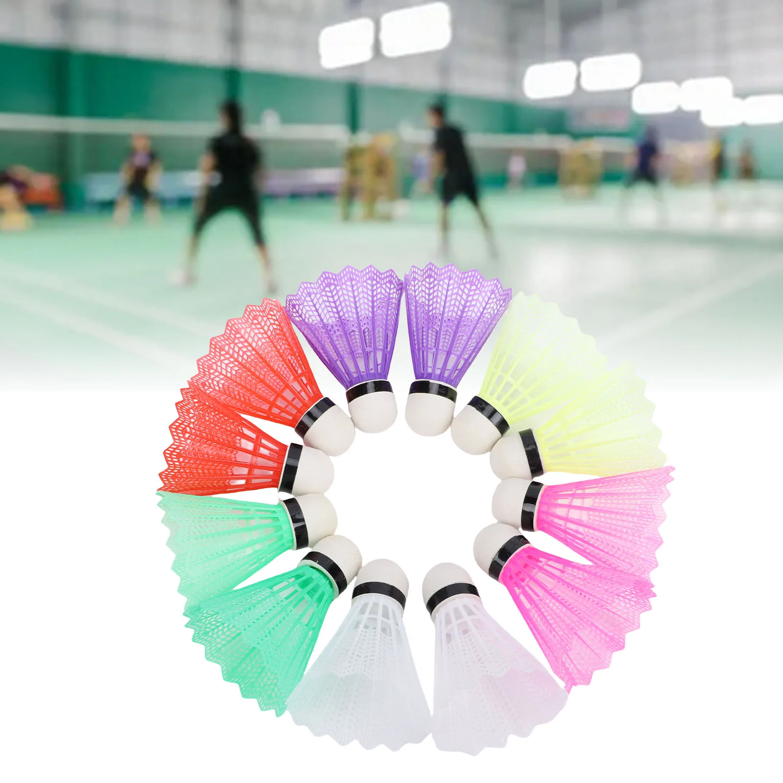12PCS Nylon Shuttlecocks with Stability High Speed Badminton Balls for Batting Practice Training Indoor Outdoor Sports
