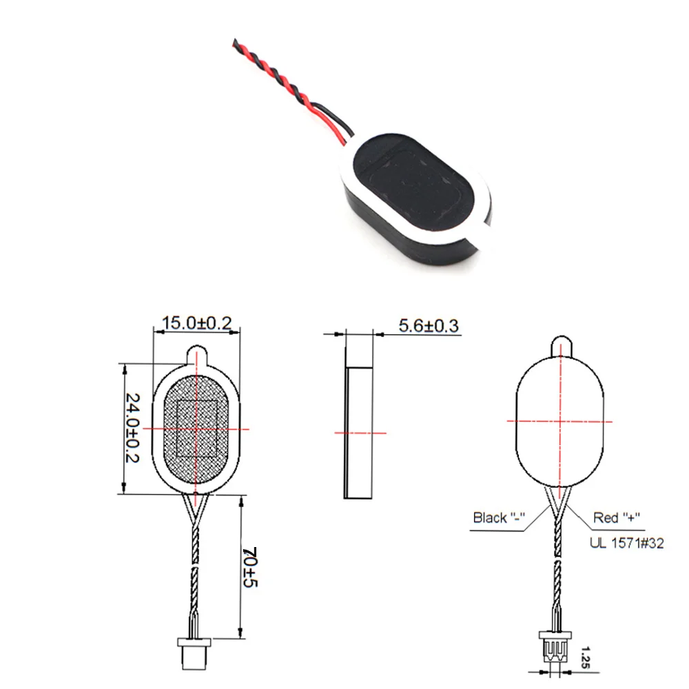 10pcs 2415 Cavity 8 Ohm 1 W Speaker phone tablet micro speaker 8R 1W 8 ohm 1 watt small voice horn connector