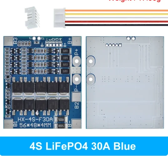 4S 3.2V 3.7V 30A LiFePO4 / Lithium Battery Charge Protection Board 12.8V 14.4V 18650 32650 Battery Packs With Balance