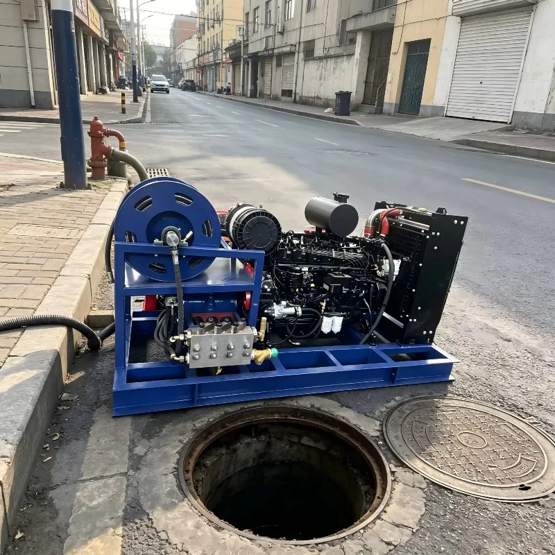 Multi Purpose Underground Pipe Dredging Equipment Diesel Engine Municipal Industrial Pipeline Unblocking Machine