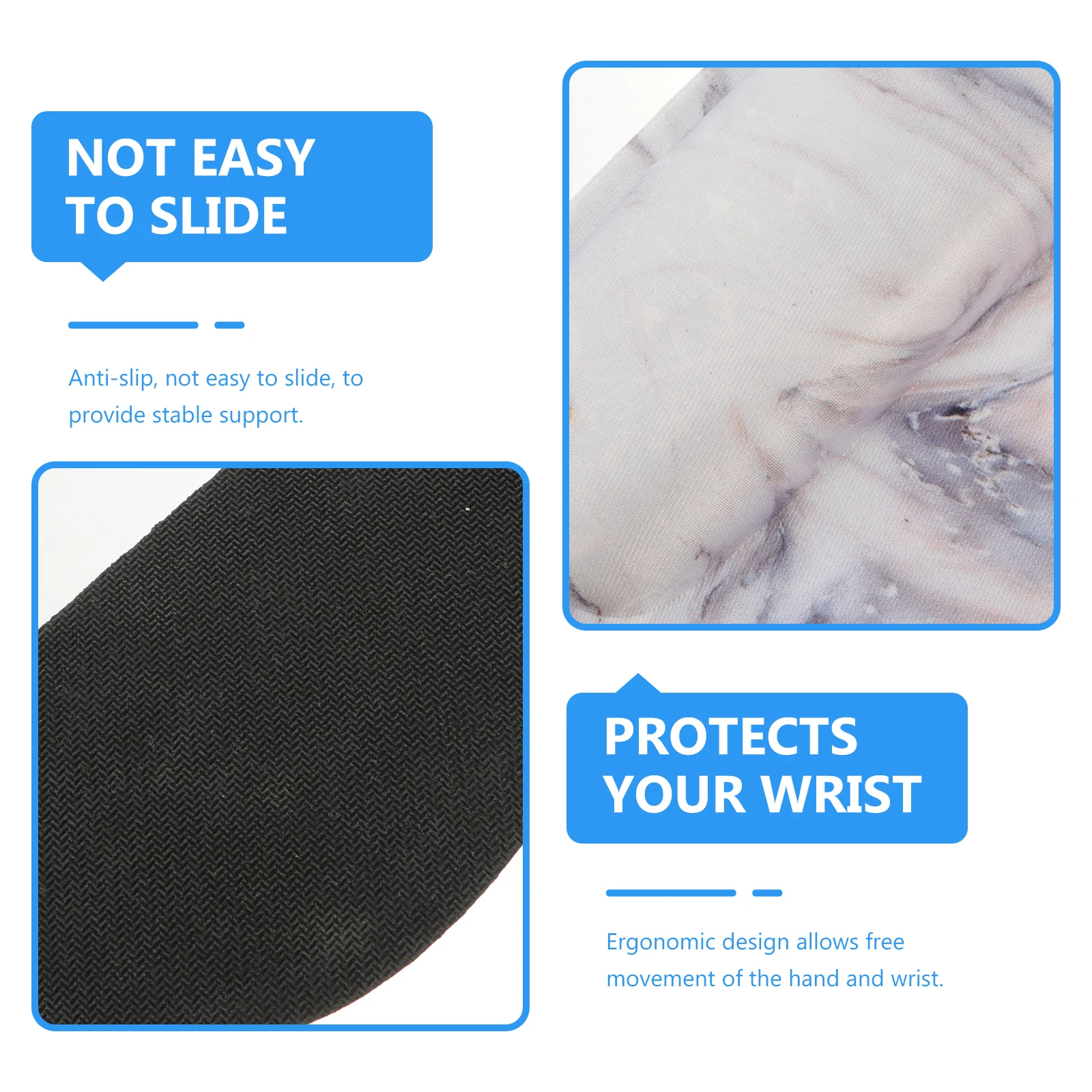

2 pcs Keyboard Wrist Support Mouse Mat Set NonSlip White Comfortable Cartoon Ergonomic Padding for Gaming Computer Use