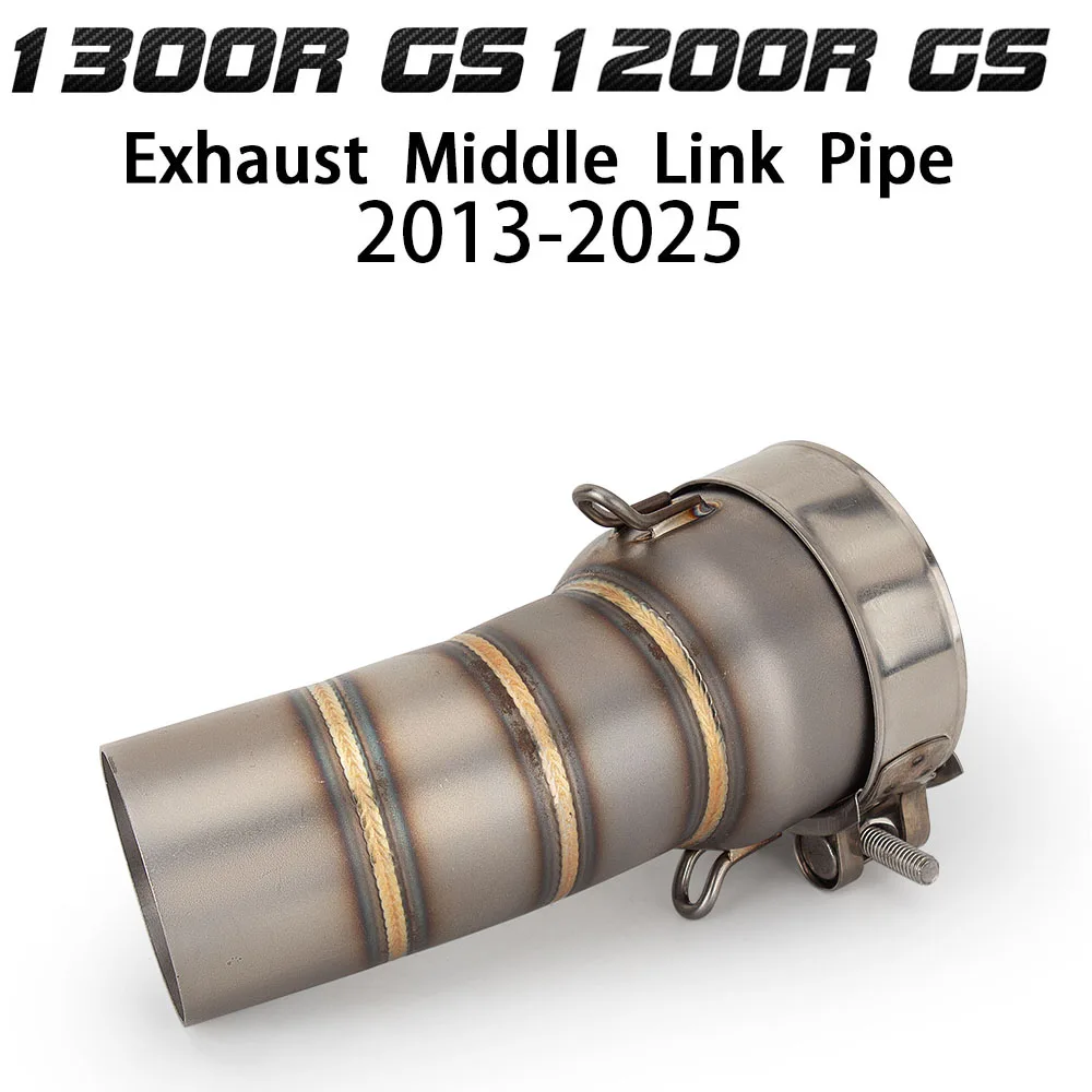 For BMW R1200GS R1250GS 13-23 R1300GS 24-25 Exhaust System Mid-Section Connect 51mm Exhaust Muffler Slip-On Middle Link Pipe