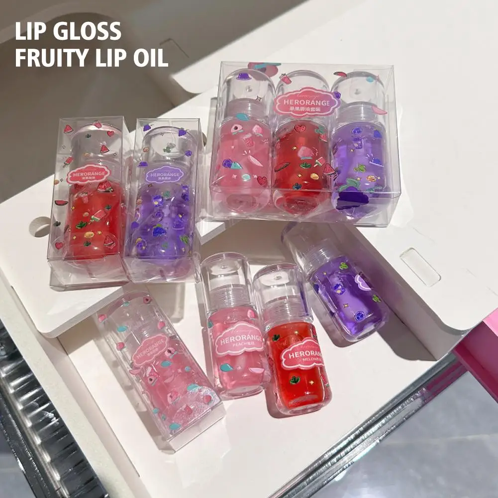 Fruit Hydraterende Lipgloss Crystal Jelly Transparante Olie Lip Fijne Hydraterende Lijnen Verminderen Zorg Lip Blijvende Gladde Voller R8j6