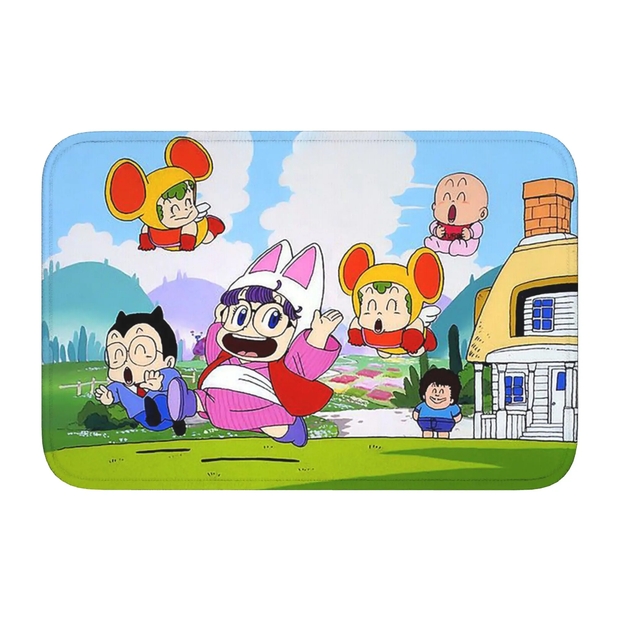 Dr. Slump Arale Norimaki Gatchan Anime Doormat Washable Carpet Rug Kitchen Entrance Home Floor Mat for Bathroom Footpad Mats