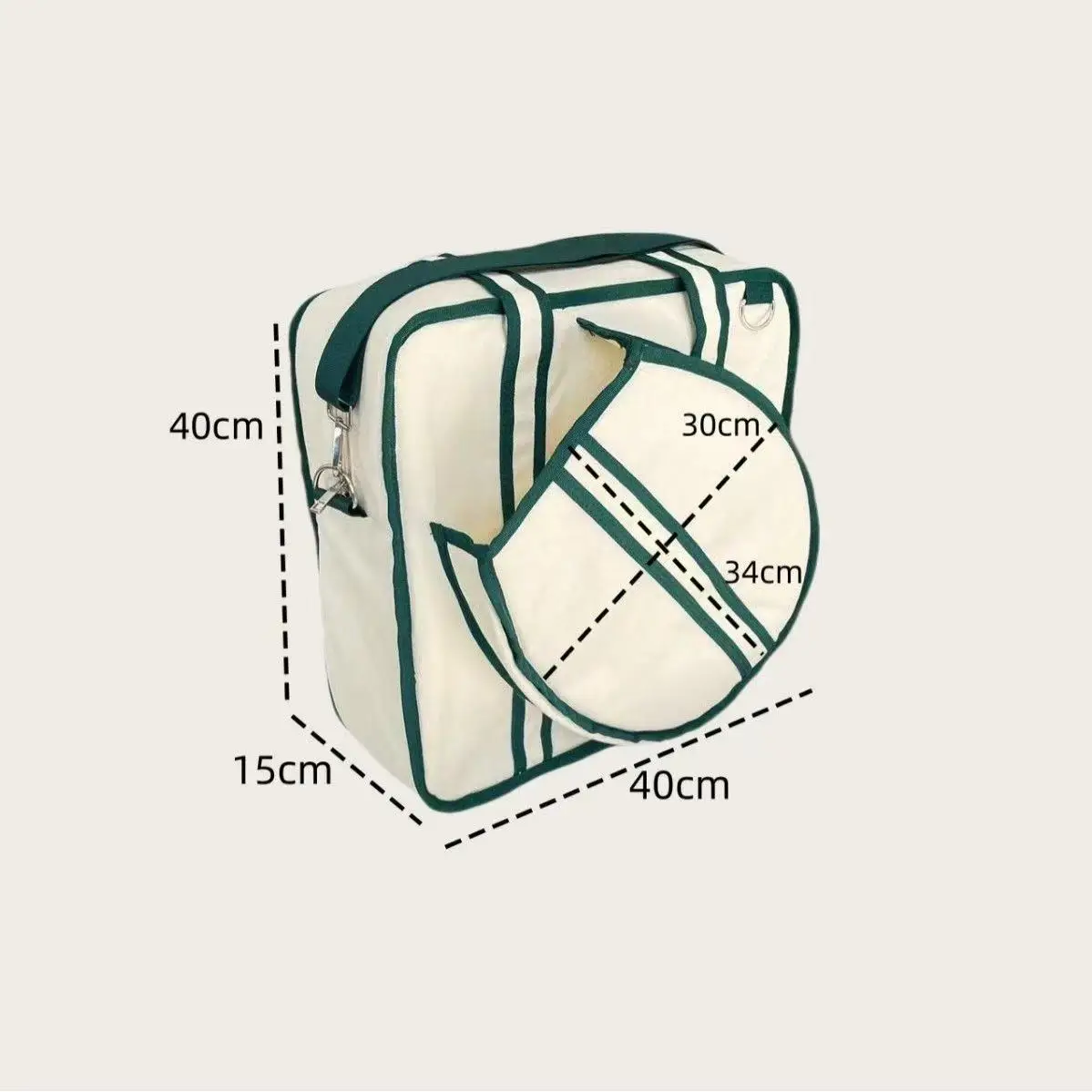 Large white picket badminton tennis outdoor sports storage bag large capacity