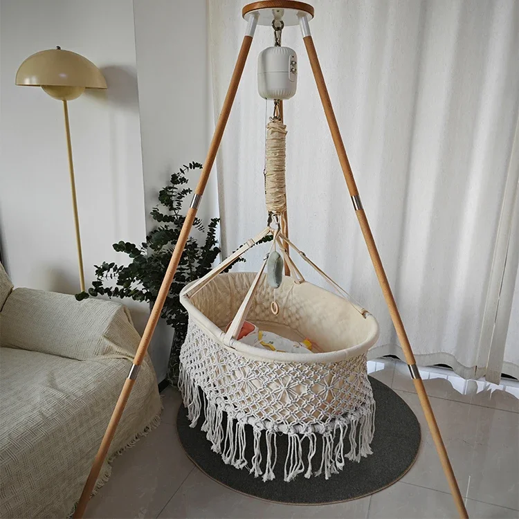 

TLF электрическая автоматически успокаивающая детская кровать, деревянные детские качели-качалки-колыбели, гамак для новорожденных, европейский для путешествий в помещении