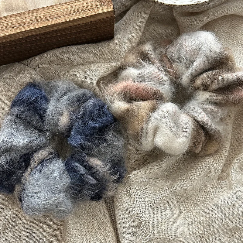 

Japanese Korean Style Soft Fuzzy Big Hair Ring for Girls Cute Tender Hairband Accessory