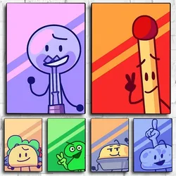 Bfdi Battle For Dream Island Poster Kraft Club Bar Paper Vintage Poster Wall Art Painting Bedroom Study Stickers