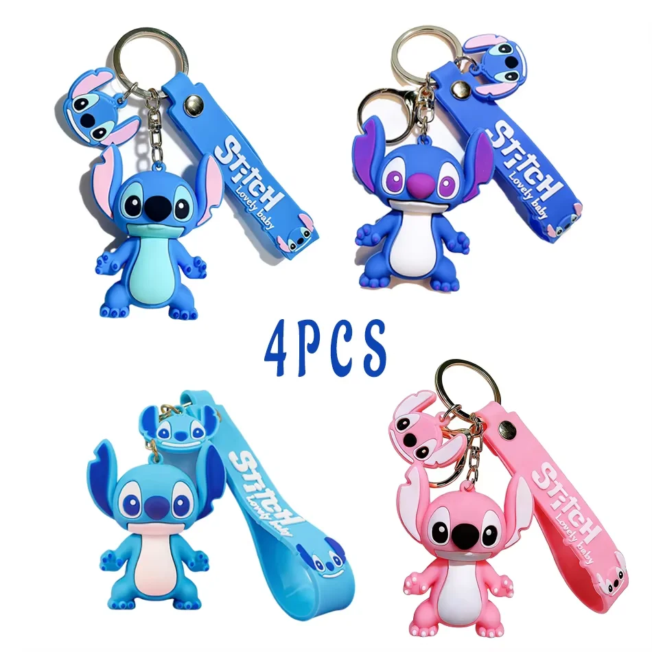 Chaveiro Hot Stitch: Boneco Anime Stitch, Pingente Rosa Doce para Bolsa, Enfeite de Carro, Acessório para Chaves, Presente de Natal para Meninas e Bri