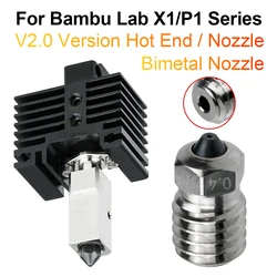 Hotend For Bambu Lab p1p X1C P1S X1 V2.0 Upgrade Hot end Kit Print Head Bimetal Nozzle 3D printing parts for bambulab