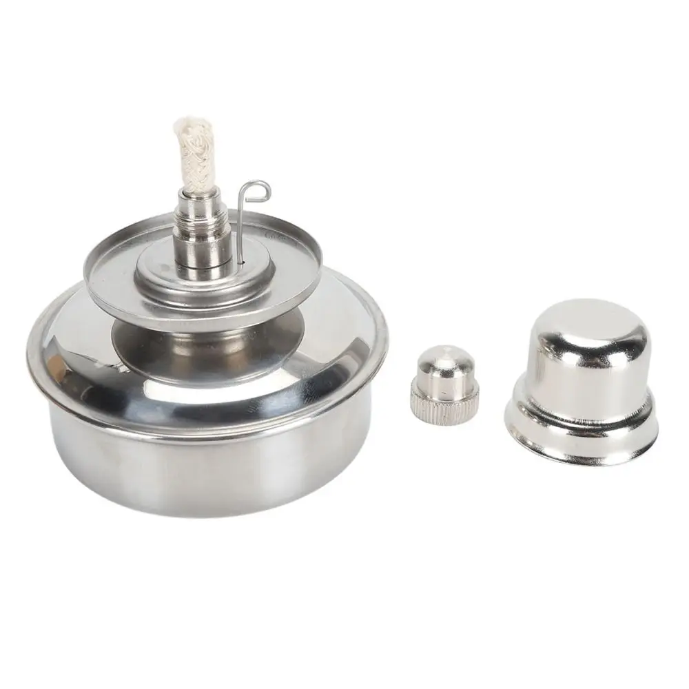 100ml Laboratory Alcohol Burner Stainless Steel Screw Cap Alcohol Burner Lamp Thickened Sealed Design Spirit Lamp Burner