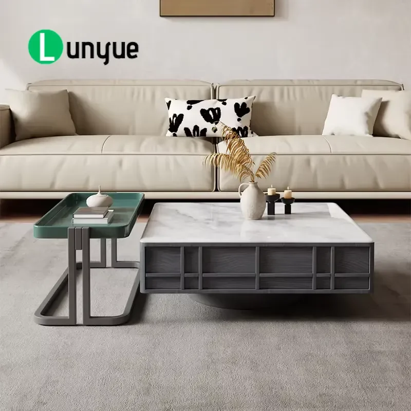 Modern Luxury Wooden Coffee Table Simple Design Living Room Furniture Set Durable Home Decor Centerpiece Stylish Accent