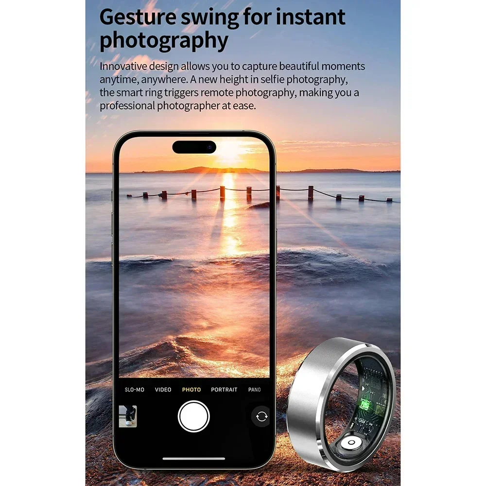 2026 New Multifunctional Smart Ring, Heart Rate Blood Oxygen Pressure Monitor Smart Ring for Men Women Sleep Fitness Tracker