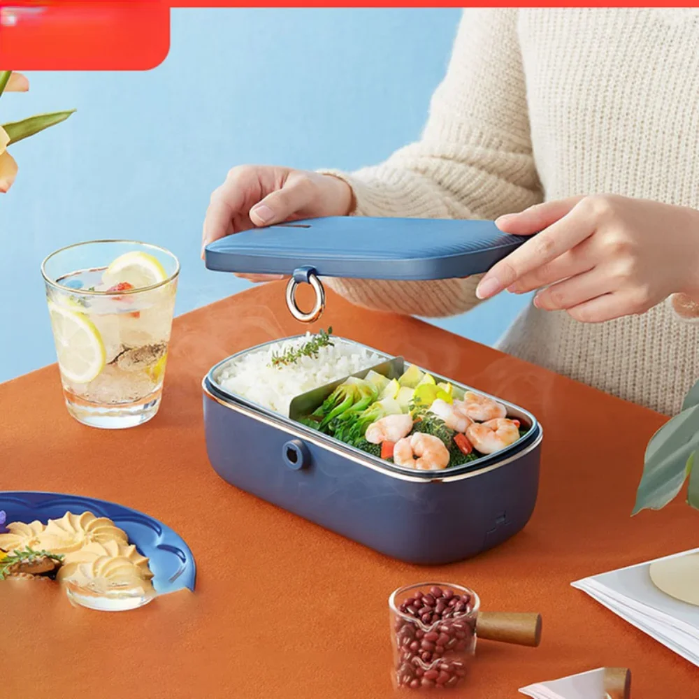 Stainless Steel Multifunctional Electric Heating Lunch Box, Smart Reservation, Food Storage Container for Student Bear DFH-P09D1