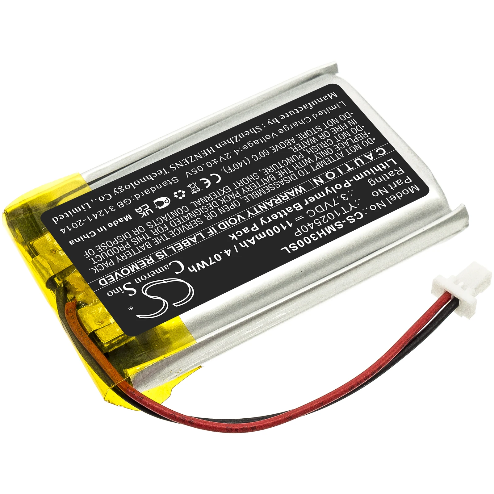 Baterai Headset Nirkabel CS untuk Sena 30K SP46 50S Cocok Li Li-polymer 3.70V 1100MAh/4.07Wh