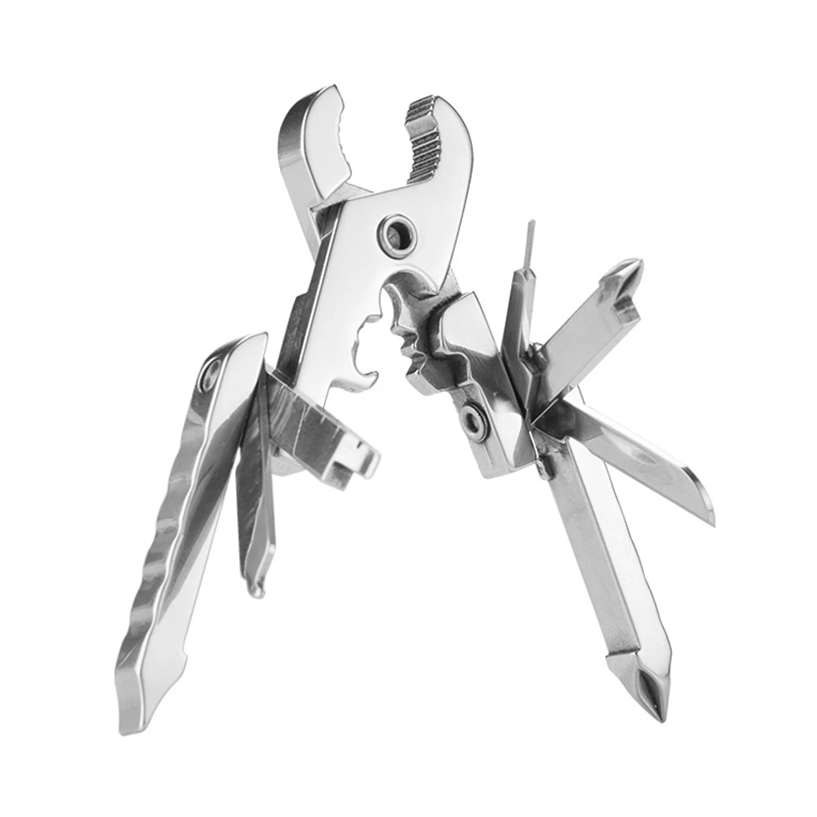 1PC Swiss EDC Tech Portable Pocket Mini 15 In 1 Folding Pliers Screwdriver Combination Kit Outdoor Multifunction Tool Gear