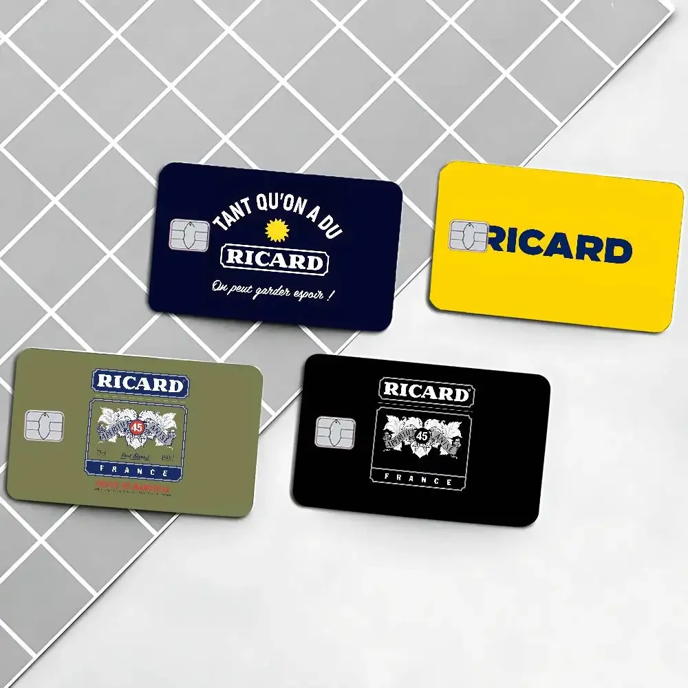 R-Ricard-S LOGO Anime Spend or Save Funny Shell On Off Ultra Thin No Fade Sticker Skin Cover Film for Debit Credit Card