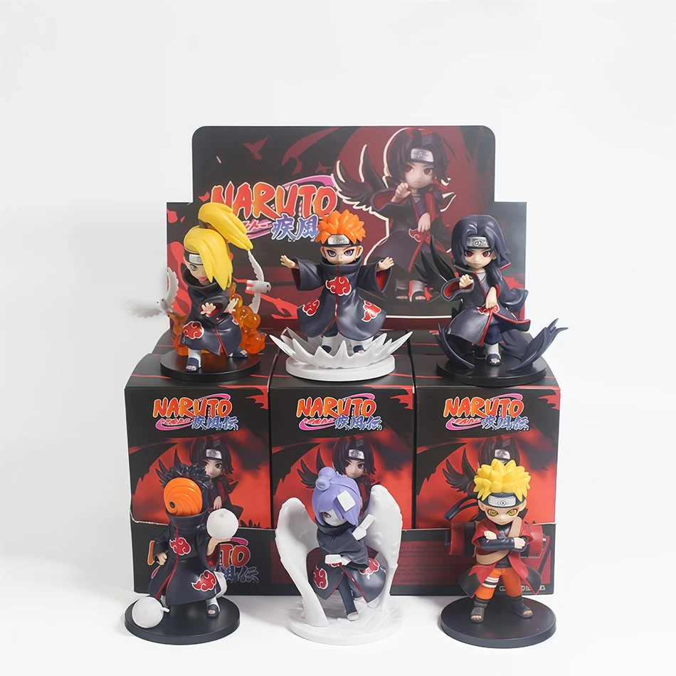 Caja Sorpresa de la Serie Ultimate Battle de Naruto Shippuden, Figura de Moda de Naruto y Sasuke, Regalo Sorpresa