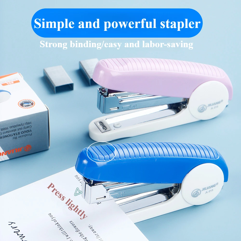 1PCS colored desktop stapler stylish cute easy to use and durable suitable for 24mm/26mm staples perfect for school