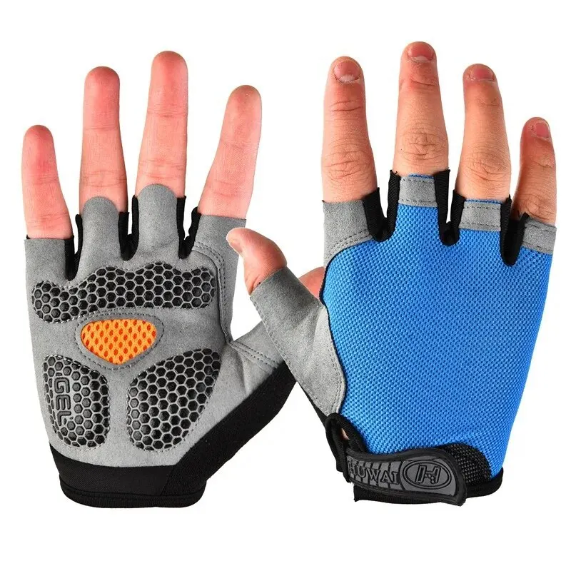 Cycling Gloves For Men And Women Mountaineering Fitness Yoga Driving Non-Slip Damping Leakage Finger Mesh Cloth Brea