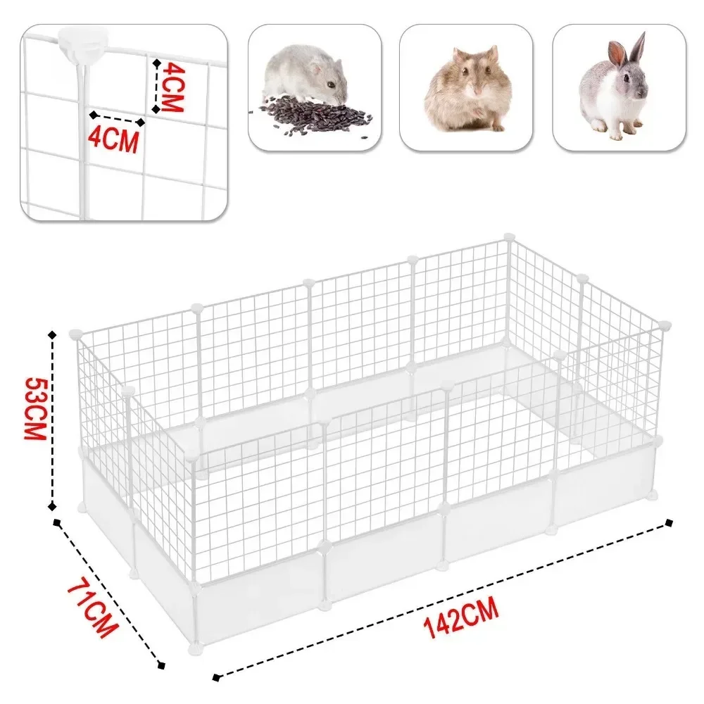 

24 Panels Enclosure DIY Pet Fence Crate Cage Dog Pen Puppy Rabbit Playpen Indoor 27824697