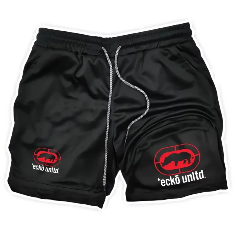 

Мужские спортивные шорты 2-в-1, дышащие, повседневные, быстросохнущие, двухслойные, летние, для бега, M-3XL