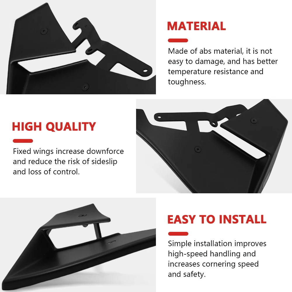 For GSX-R1000 2017-2025 GSX R1000R 2017-2021 Motorcycle Downforce Naked Frontal Spoilers Winglet Aerodynamic Wing Front Spoiler