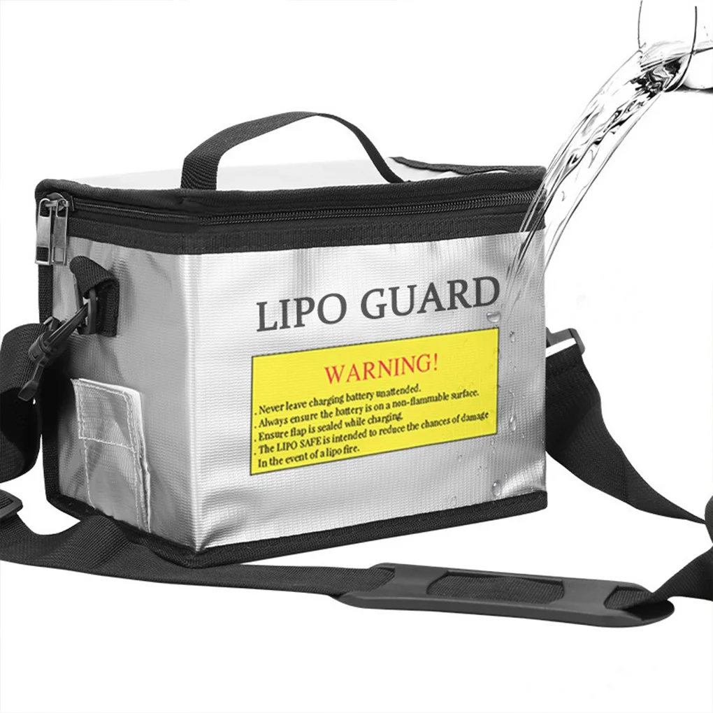 Lithium Battery Safe Storage Bag Fireproof Explosionproof Bag RC Lipo Battery Guard Safe Portable Storage Handbag 215*145*165mm
