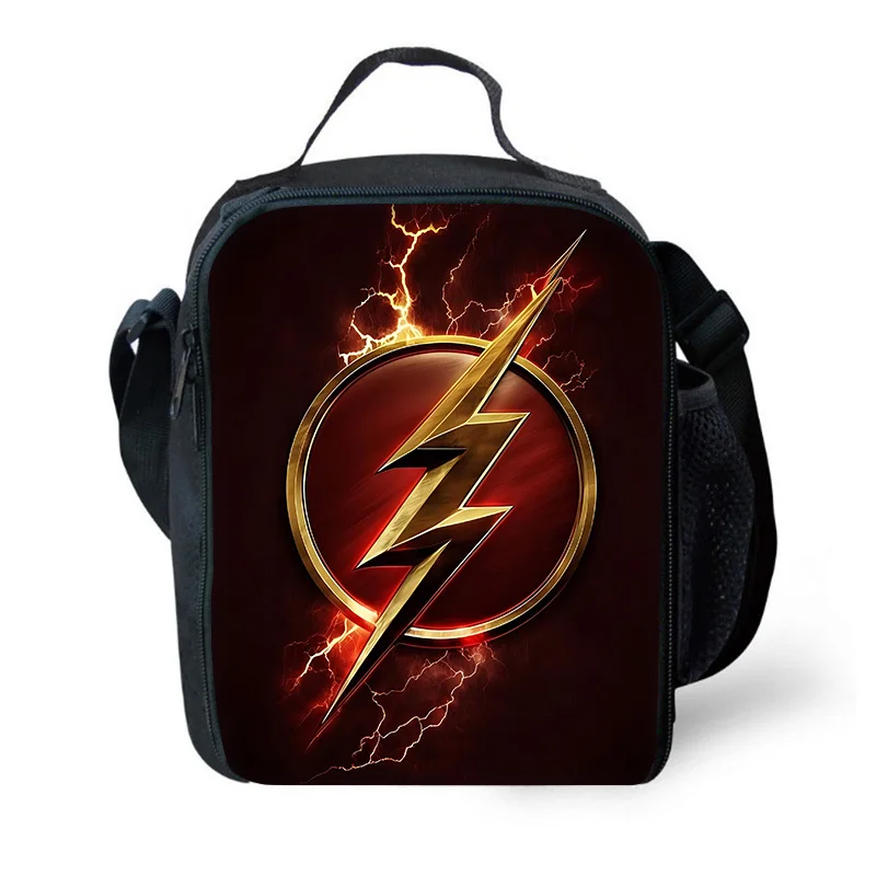 Marvel Cartoon Super Flash Kind Grote Capaciteit Tas Voor Jongen En Meisje Student Outdoor Picknick Hervat Thermische Koeler Lunchbox