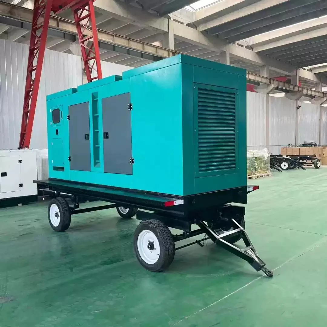 125kva 100kw mobile diesel generator with brushless alternator / R6105AZLD engine / 4 wheels mobile generator diesel 100kw