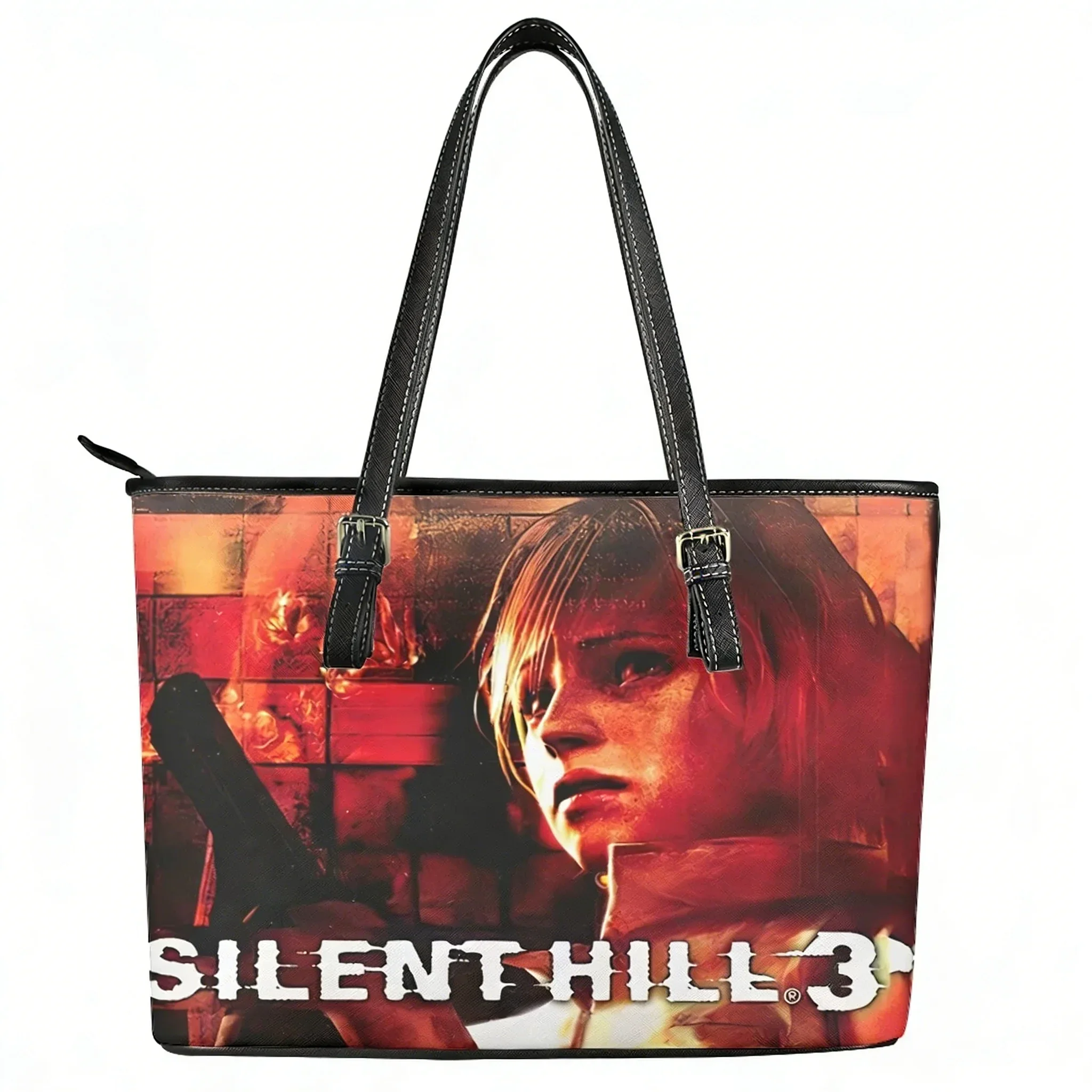 Silent Hill 3 Horror Games Custom Handbag Womens Mens Personalized Tote Bag Shoulder Bag Business Leather Purse Travel Bag Gift