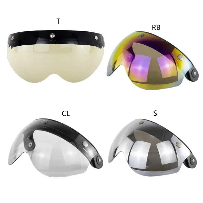 Universal Windproof 3-Snap Motorcycle Helmet Visor Front Up Visor Wind Shield Lens For Motorcycle Helmet Sunglasses