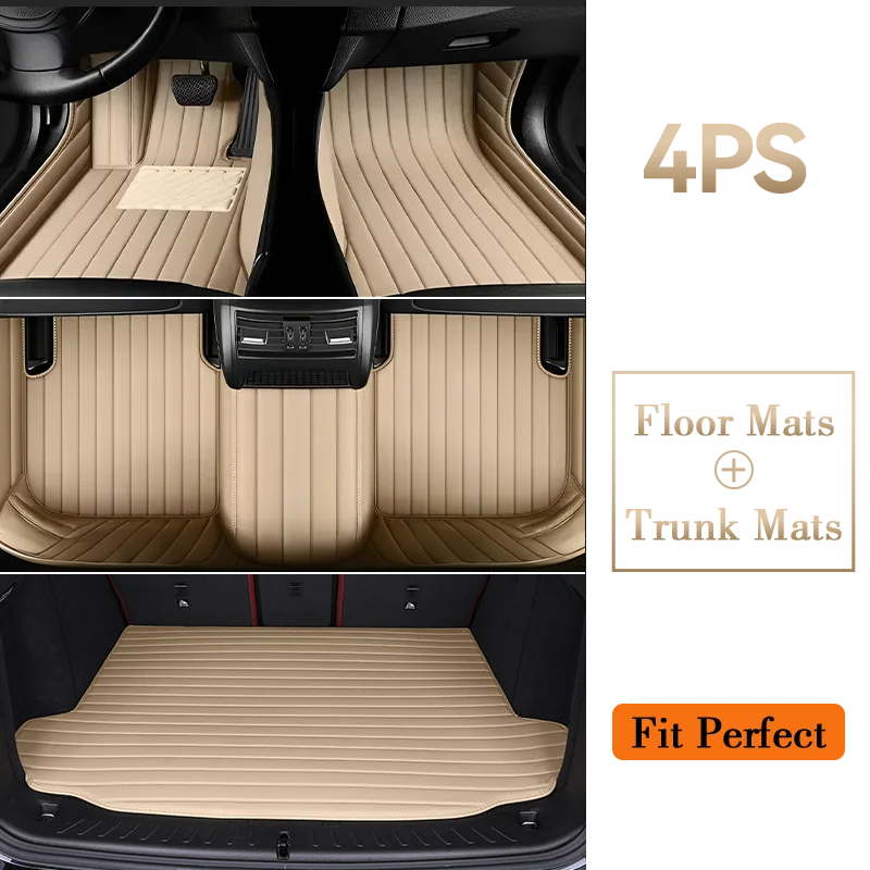 Maßgefertigte Autofußmatten aus PU-Leder für Citroen C4 2004~2011 Innenausstattung – Detail 2