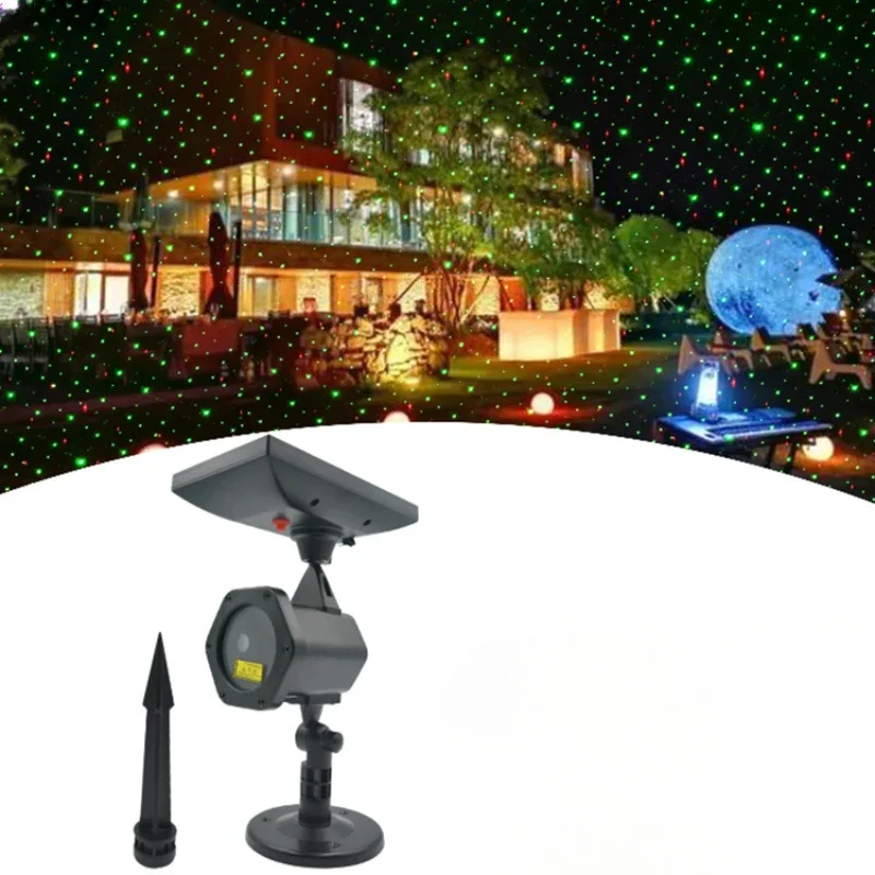 Outdoor Solar Lampe Strahl Bühne Lichteffekt wasserdicht Rasen RGB Laserlicht LED Disco Aufladen Sonnenlicht Karaoke Bühnen lichter