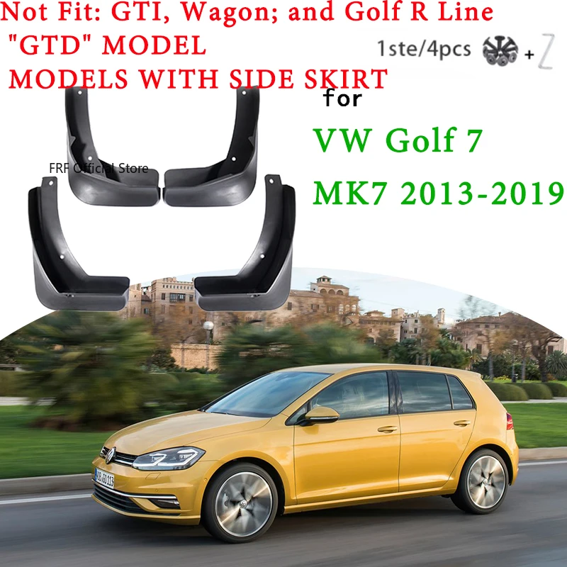 Immagine 3: Per Volkswagen VW Golf 7 Mk7 VII 5G 2013 2014 2015 2016 2017 2018 2019 Auto Paraspruzzi Parafanghi Paraspruzzi Parafango Accessori
