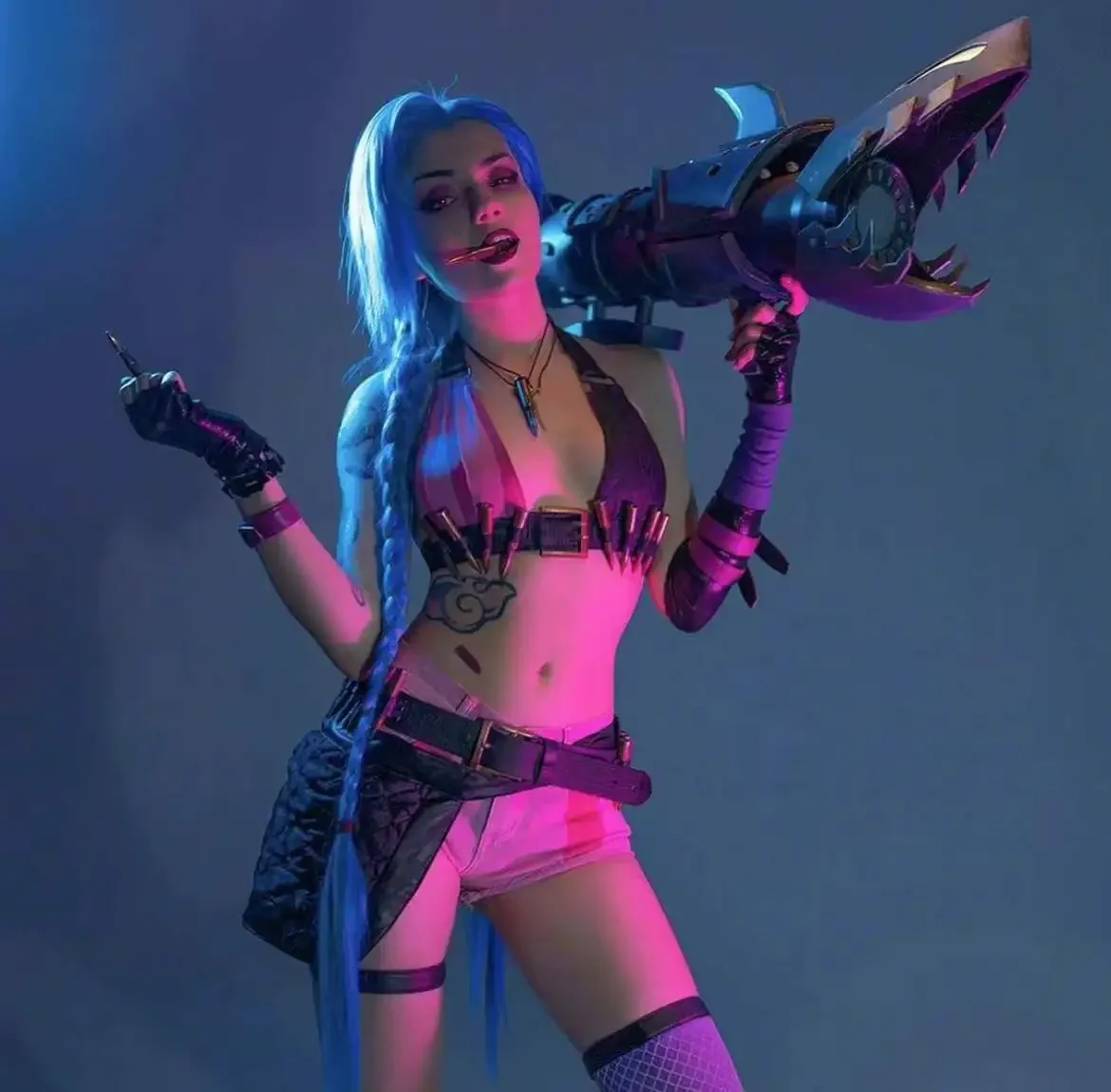 Japan League Of Legends Jinx Rampage Loli Cos Costume Lol Jinx Cosplay Full Set Of Costumes