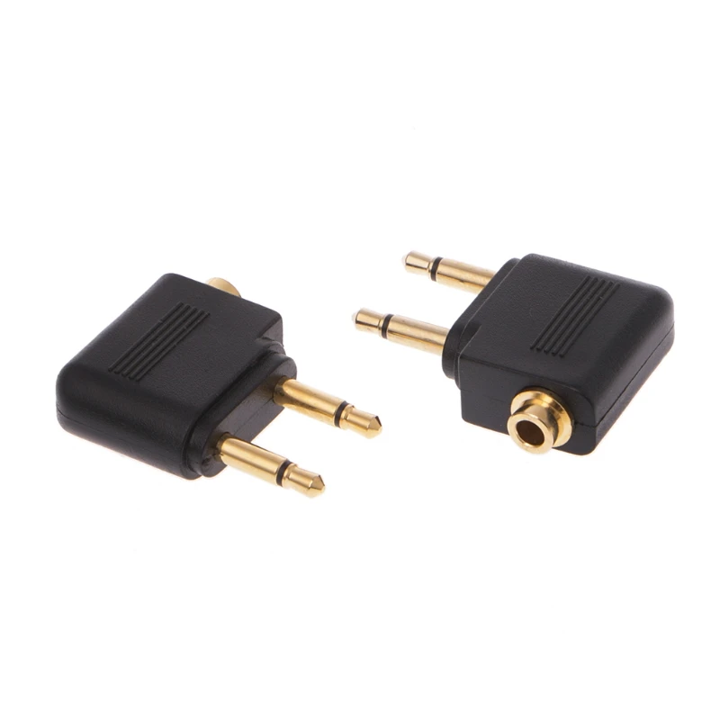 2 Pcs Gold Plated 3.5mm 2 Male To 1 Female Headphone Socket o Adapter Drop Shipping