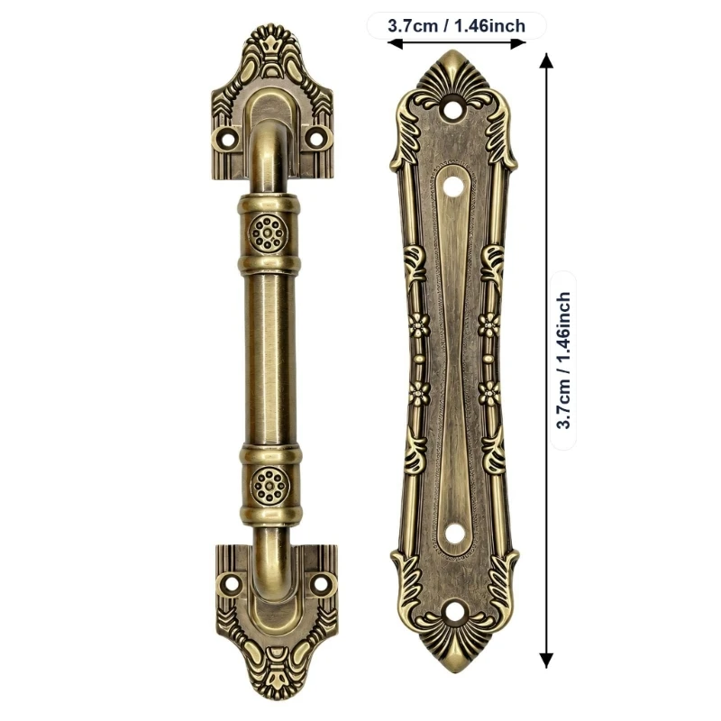  Indoor Door Pull Handle Set with Face-Mounted Backplates and Metal Construction to Avoid Routing a Recessed Door Channel