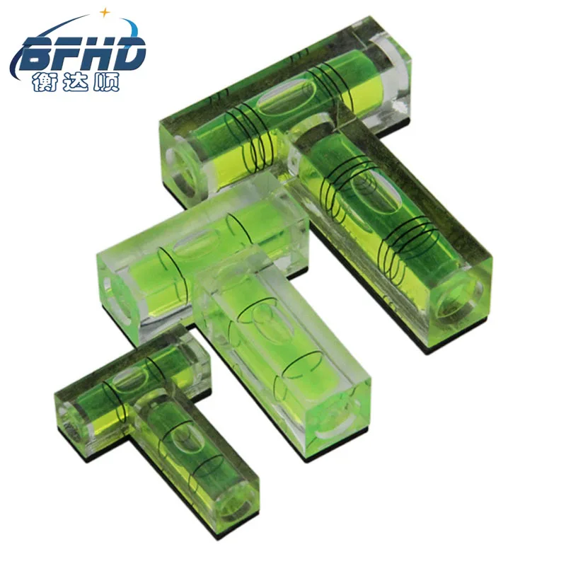 Plastic T-shaped magnetic bar level, mini level bubble, multiple models, portable measuring ruler