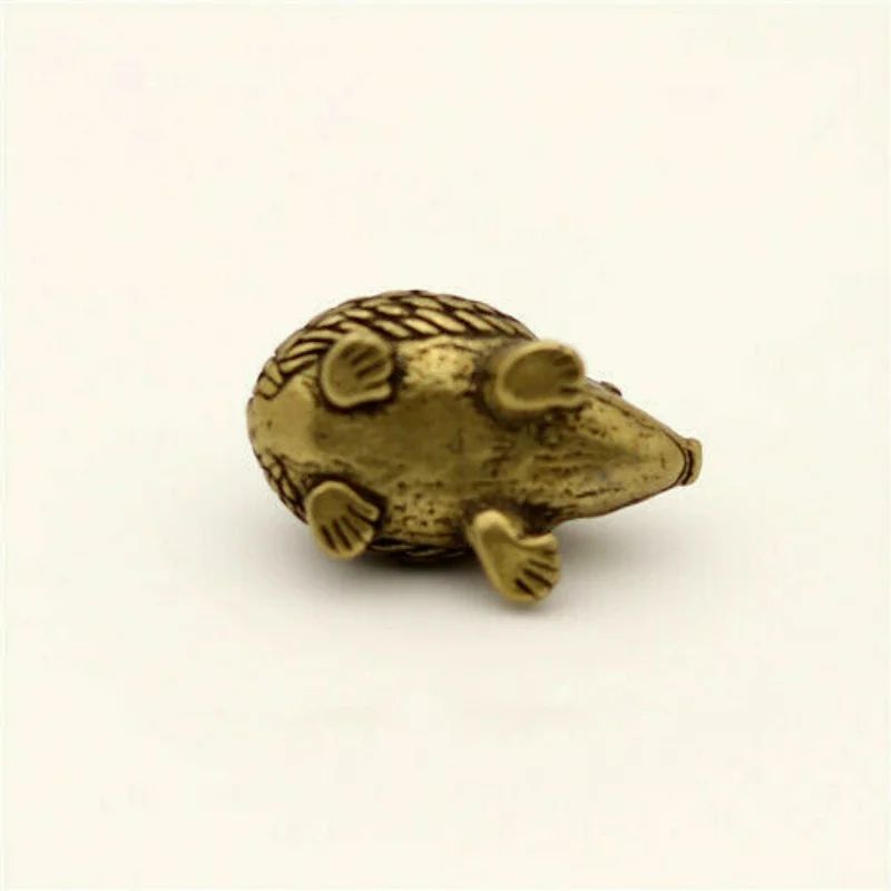 Copper Brass Hedgehog Small Fengshui Statue Ornament Chinese Process
