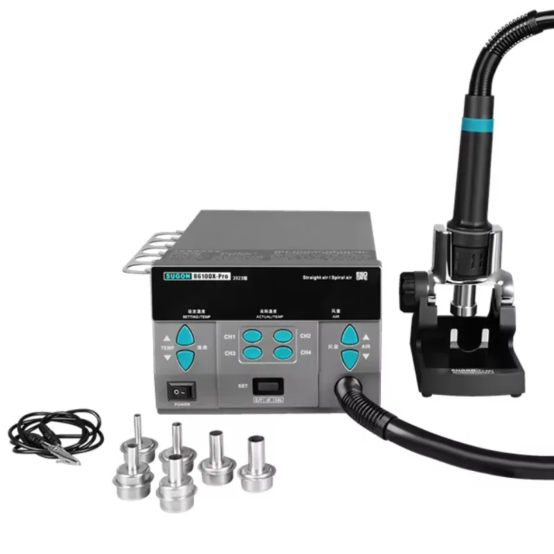 8610DX Pro 220V /110V Soldering Rework Station LCD Digital Display 1000W High Power Hot Air Rework Station Blower Gun