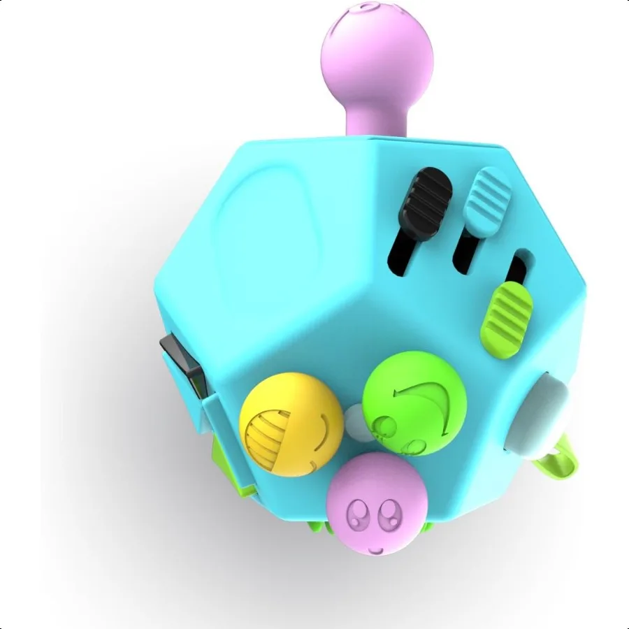 Fidget Dodecagon 12Side Fidget Toys Cube Relieves Str and Anxiety Anti Deprion Focus Travel Toy Cube for and Adults Stocking St